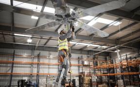 התקנת מאוורר תעשייתי